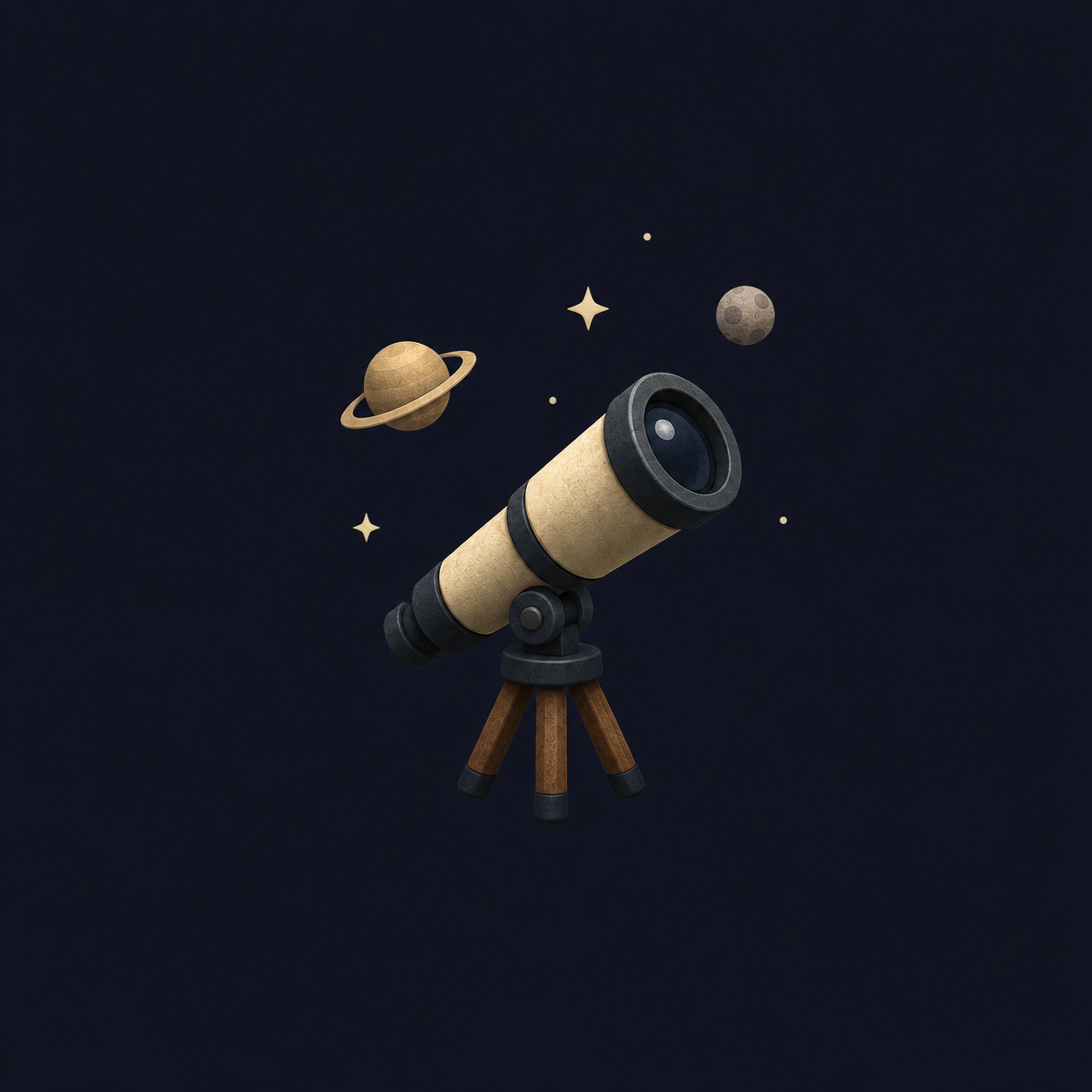 Source image for Vintage Telescope Watching a Floating Saturn