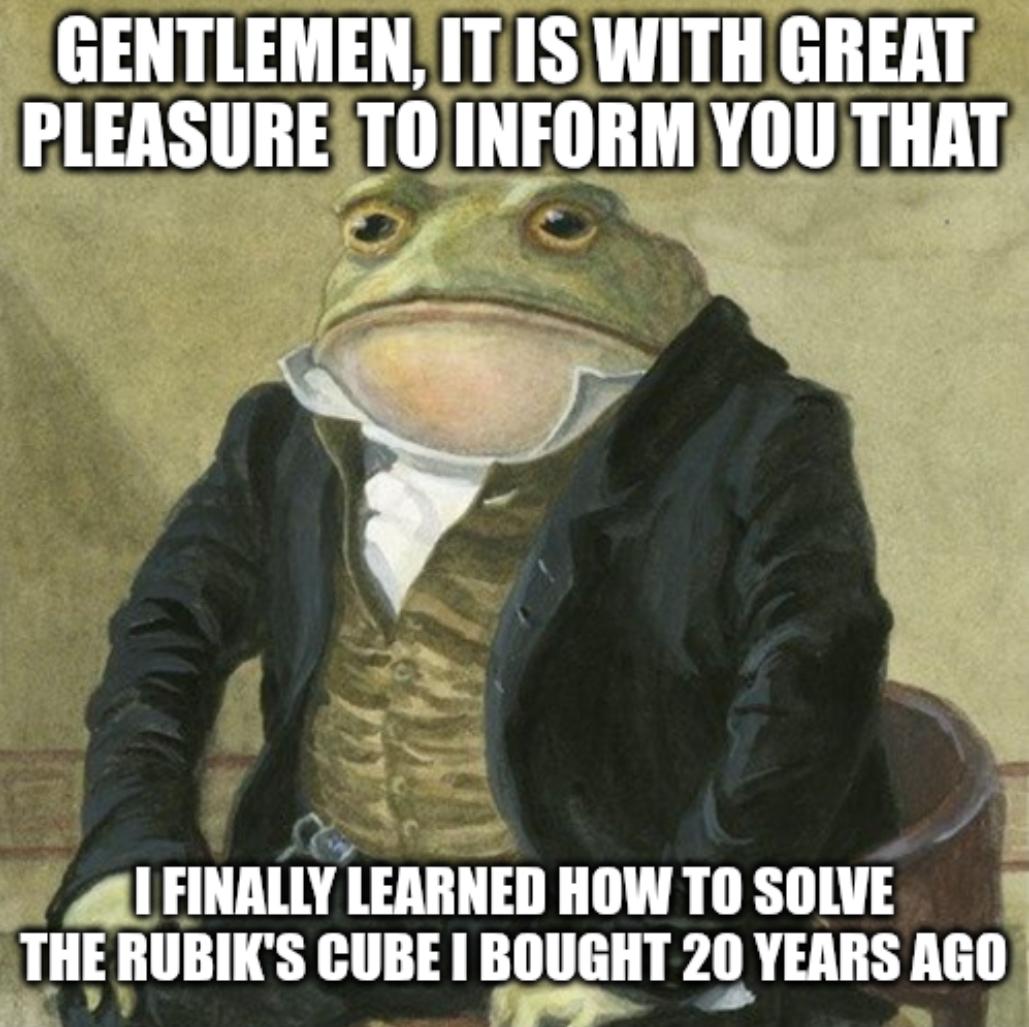 Source image for Formal Frog Announces Solving Vintage Rubik's Cube After Two Decades